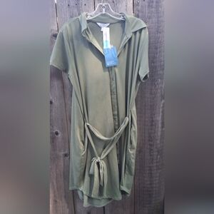 Market & Spruce Olive Green Midi Dress